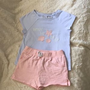 Savannah size 3t girls mermaid outfit set